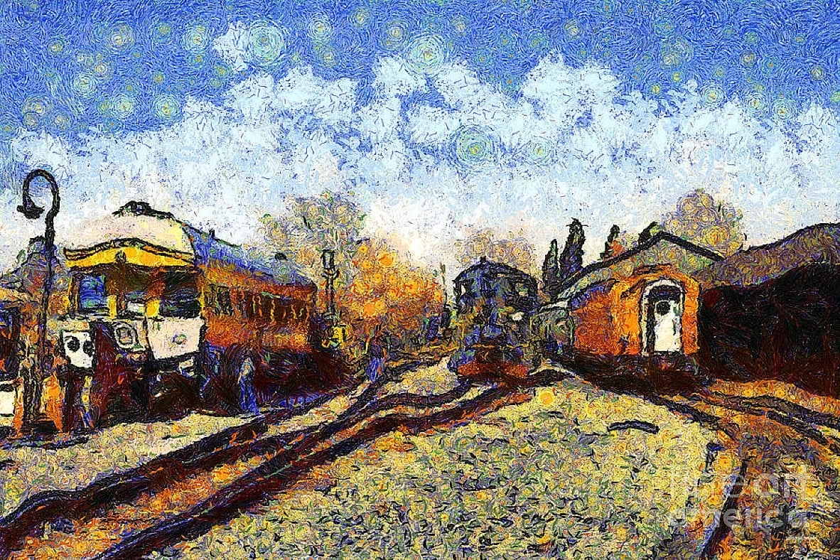 254-Vincent van Gogh-Stazione ferroviaria  
